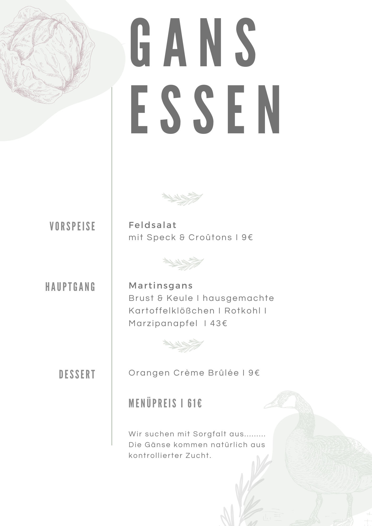 Martins-Gans ab 07. November