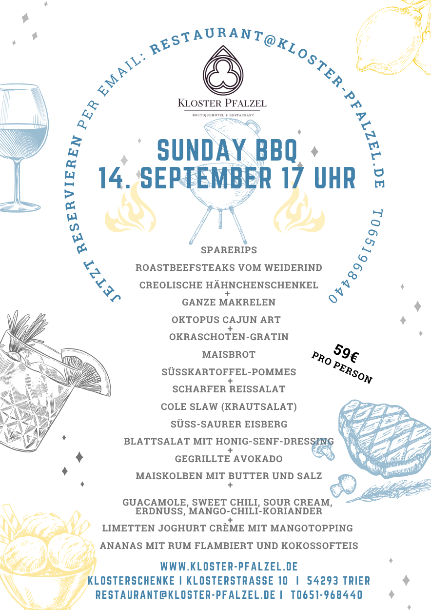 LAZY SUNDAY BBQ I  14. SEPTEMBER I 17 UHR