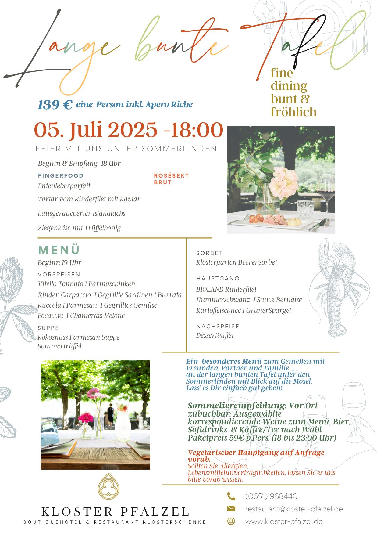 LANGE BUNTE TAFEL  05. JULI  18 UHR